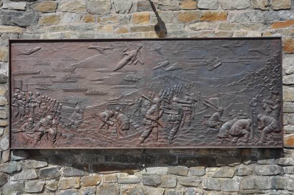 Memorial aos mortos da guerra de 82, em Port Stanley, a capital de Falkland